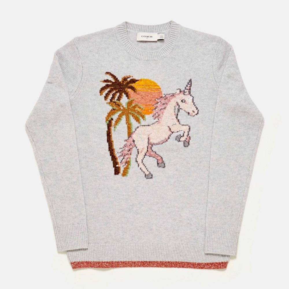 Coach - Uni Intarsia Wool-Cashmere Sweater